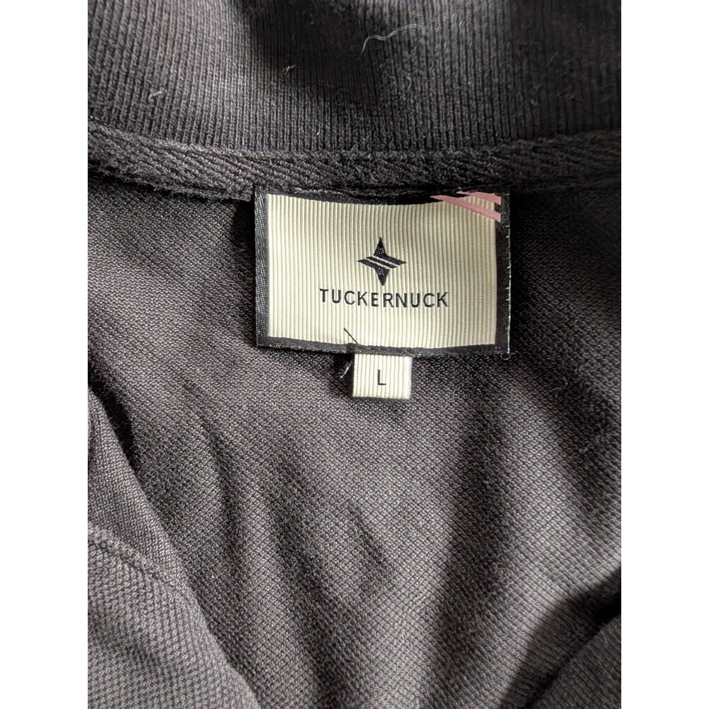 Tuckernuck Women’s Black Pique Holmes Boyfriend Polo In Black Size Large - Picture 5 of 7
